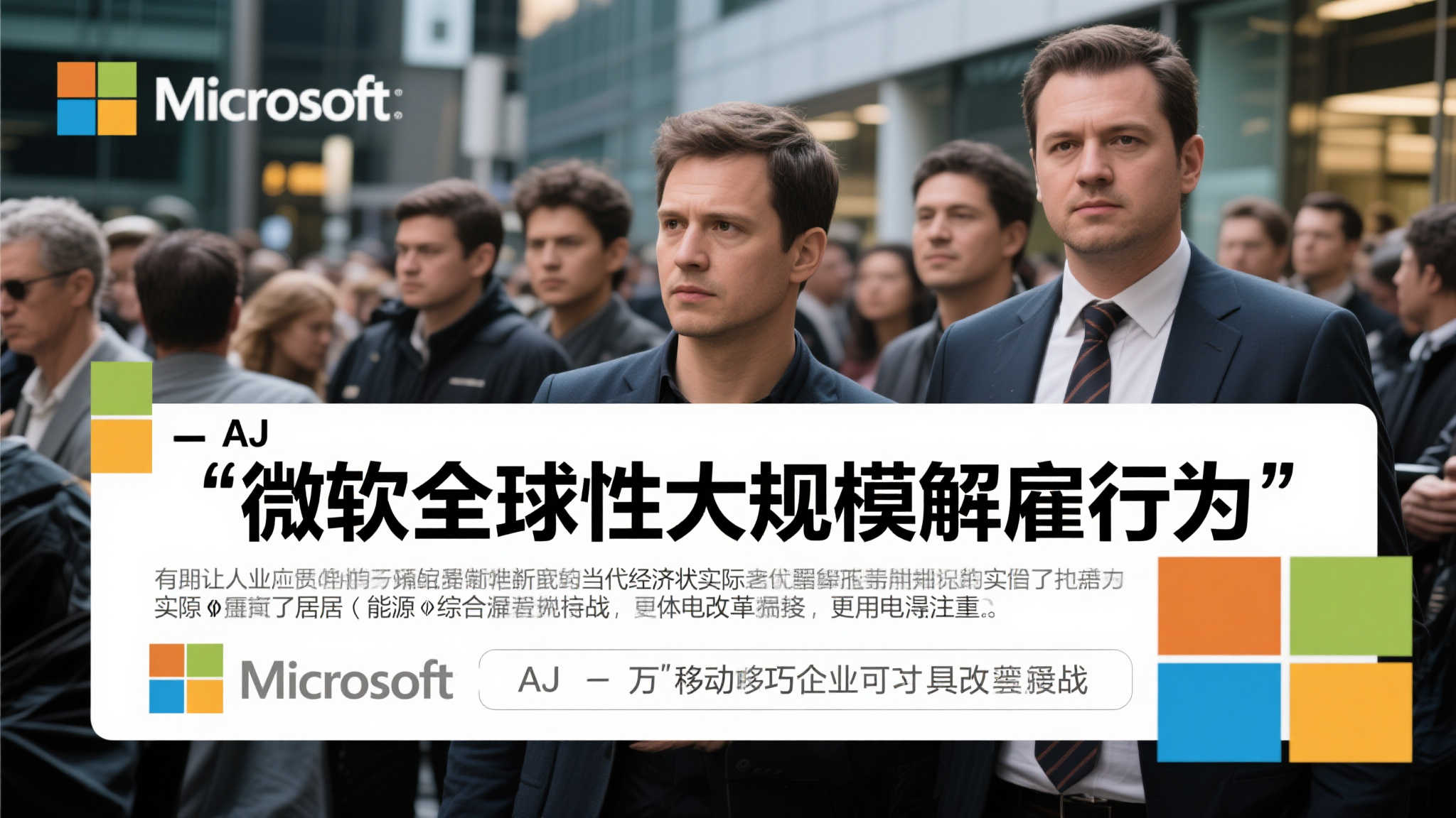 微软进行大规模裁员计划,影响员工达9000人! 微软进行大规模裁员计划,影响员工达9000人!