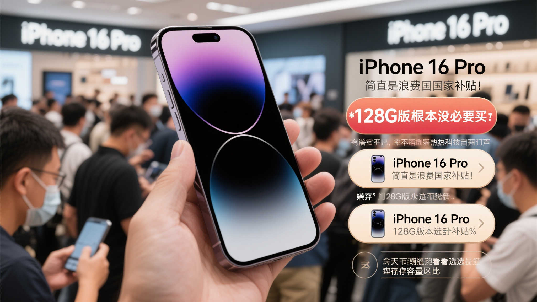 iPhone 16 Pro热销断货!博主吐槽:128G版本纯属浪费国家补贴 iPhone 16 Pro热销断货!博主吐槽:128G版本纯属浪费国家补贴